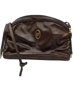 Τσάντα από οικολογικό δέρμα σε καφέ χρώμα vintage