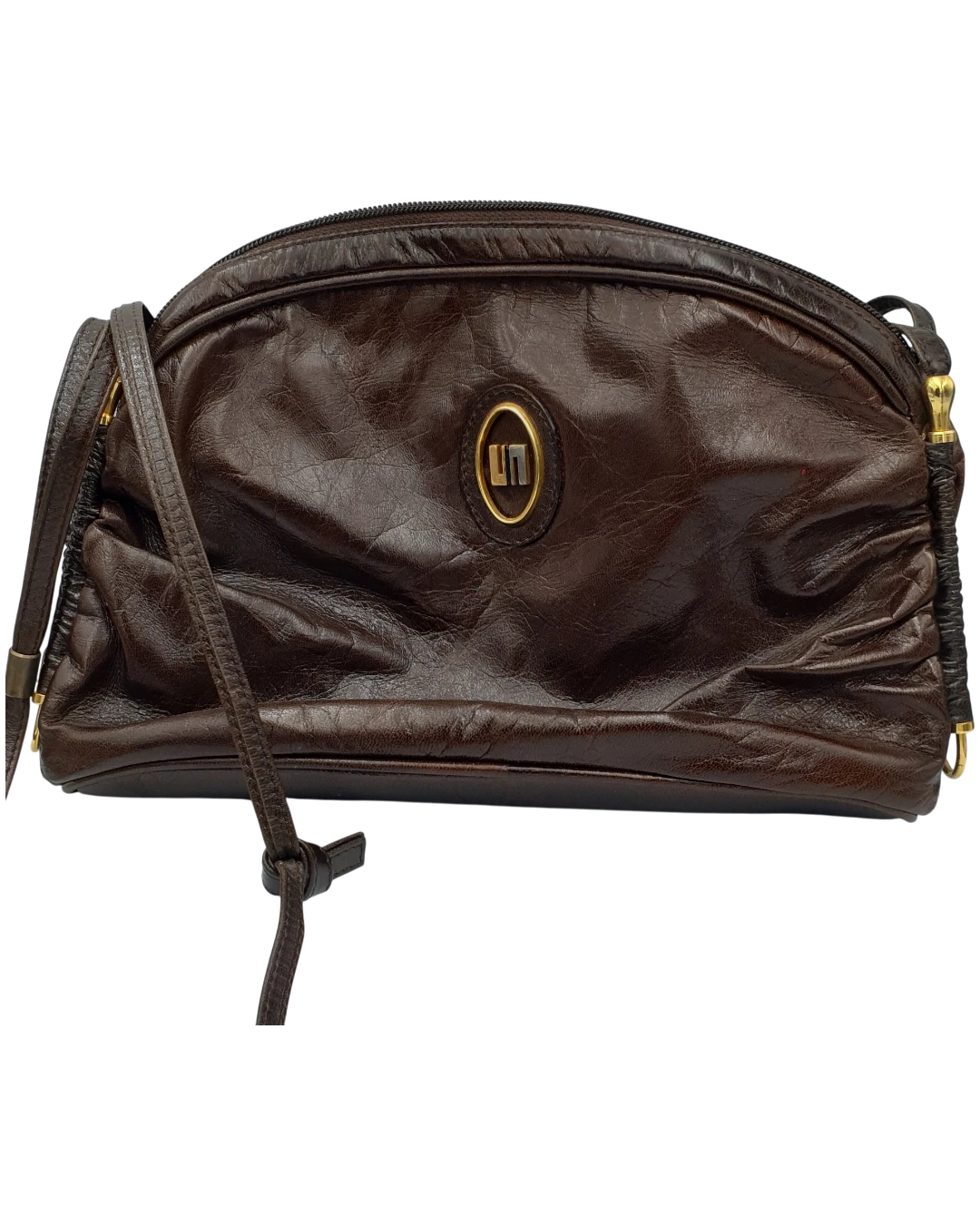 _an.20594 Τσάντα από οικολογικό δέρμα σε καφέ χρώμα vintage - Image 1