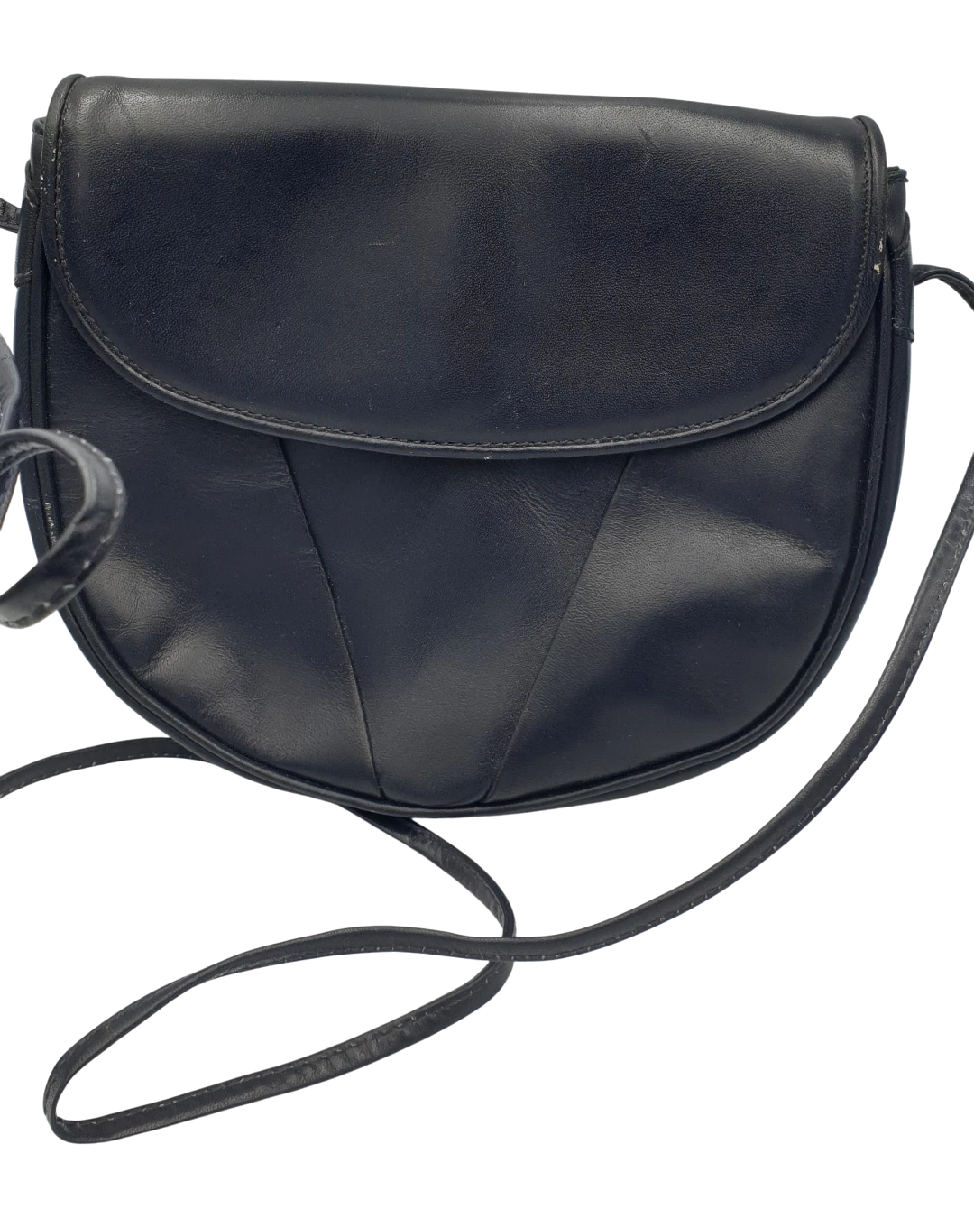 _an.20595 Τσάντα δερμάτινη σε μπλέ χρώμα LEDER-LOCHER Ελβετίας vintage - Image 1