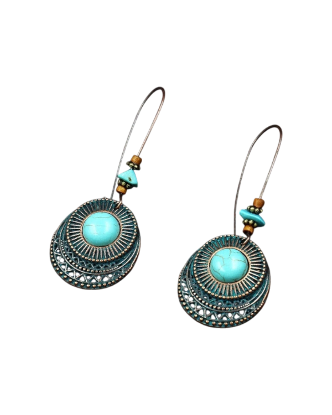 an.20681 Σκουλαρίκια μπρονζέ ethnic-boho - Image 1