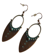 Σκουλαρίκια μπρονζέ έθνικ-boho - Image 2