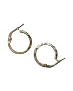 Σκουλαρίκια κρίκοι ασημένια-επιχρυσωμένα - Image 3