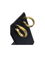 Σκουλαρίκια κρίκοι ασημένια-επιχρυσωμένα - Image 2