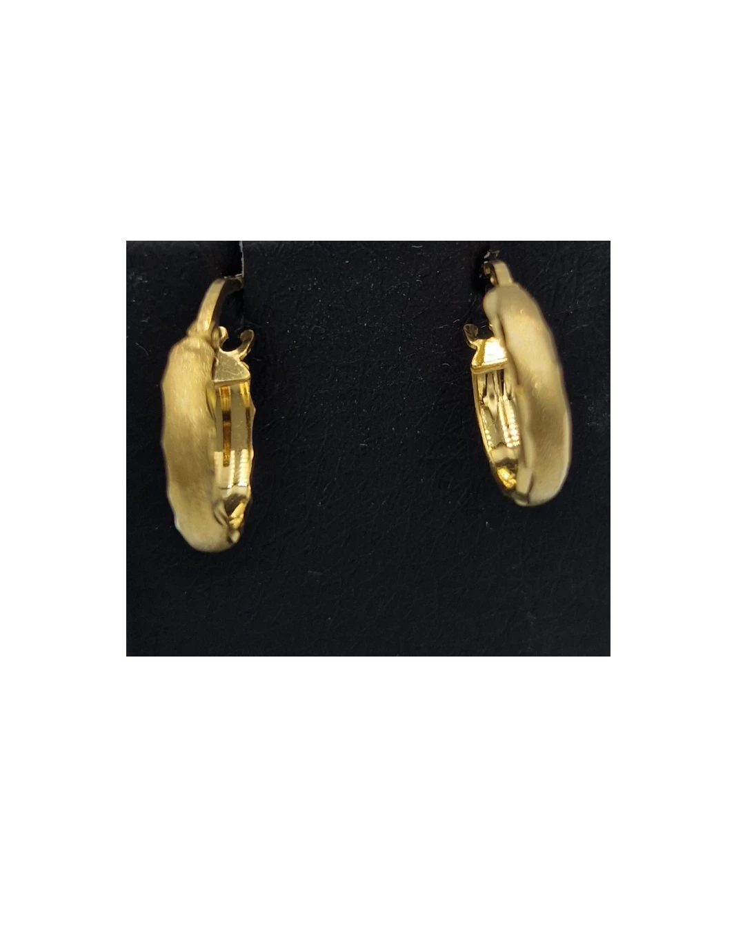 an.20829 Σκουλαρίκια κρίκοι ασημένια-επιχρυσωμένα - Image 1