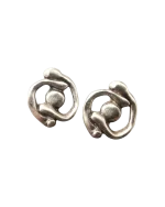 Σκουλαρίκια χειροποίητα επάργυρα σφυρήλατα