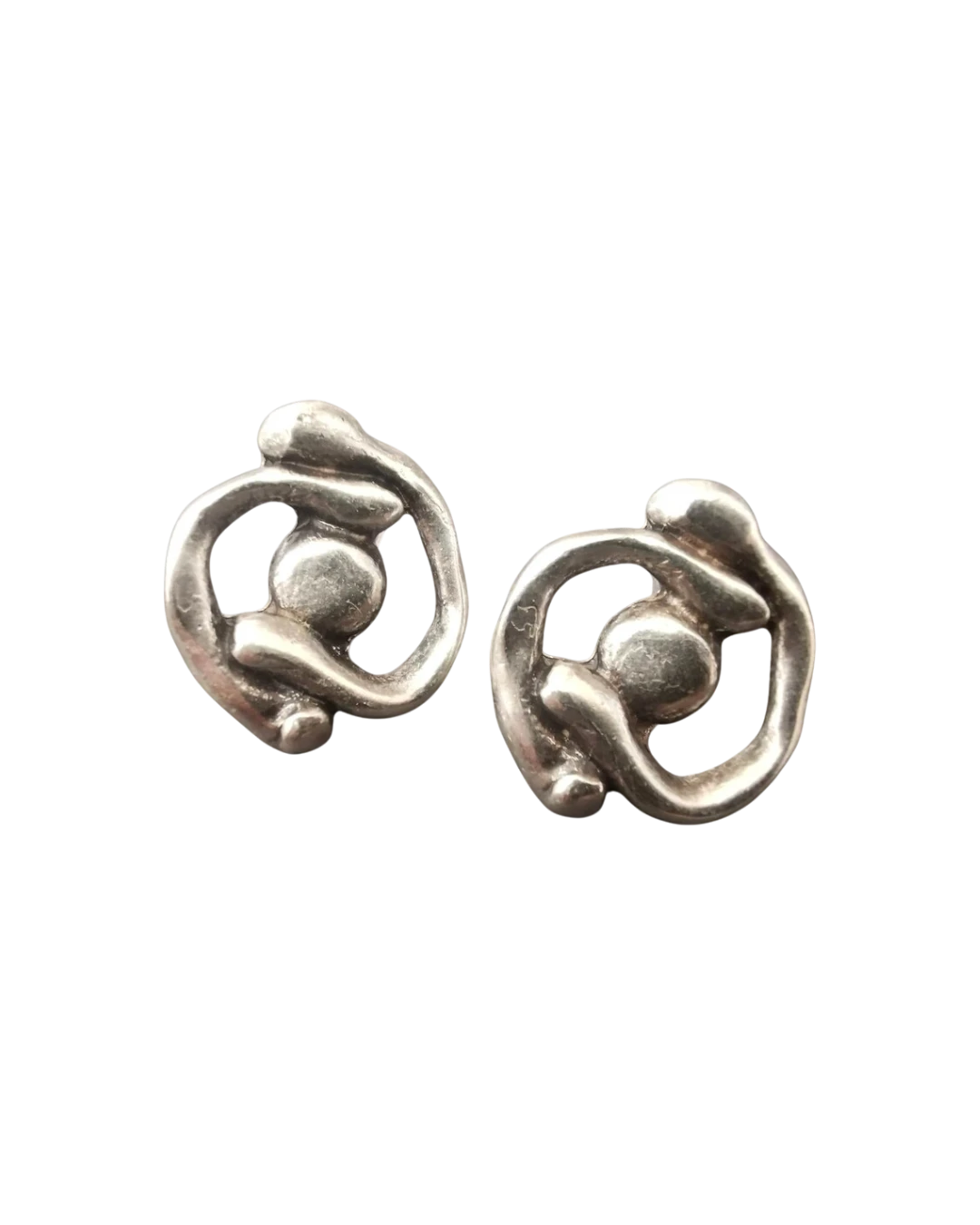 an.20865 Σκουλαρίκια χειροποίητα επάργυρα σφυρήλατα - Image 1