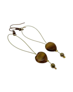 Σκουλαρίκια χειροποίητα με μάτι τίγρης