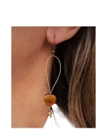 Σκουλαρίκια χειροποίητα με μάτι τίγρης - Image 2