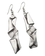 Σκουλαρίκια χειροποίητα επάργυρα ethnic boho - Image 2