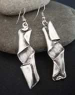 Σκουλαρίκια χειροποίητα επάργυρα ethnic boho - Image 3