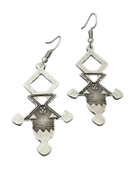 Σκουλαρίκια χειροποίητα επάργυρα ethnic boho tribal