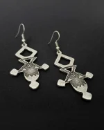 Σκουλαρίκια χειροποίητα επάργυρα ethnic boho tribal - Image 2