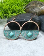 Σκουλαρίκια μπρονζέ ethnic boho - Image 2