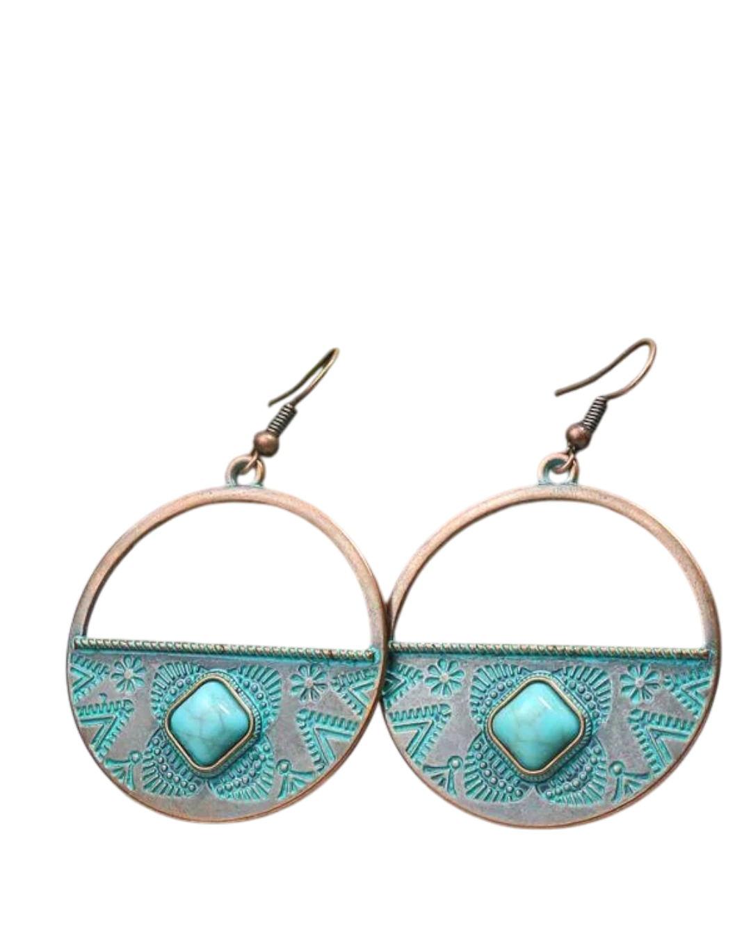 an.20982 Σκουλαρίκια μπρονζέ ethnic boho - Image 1