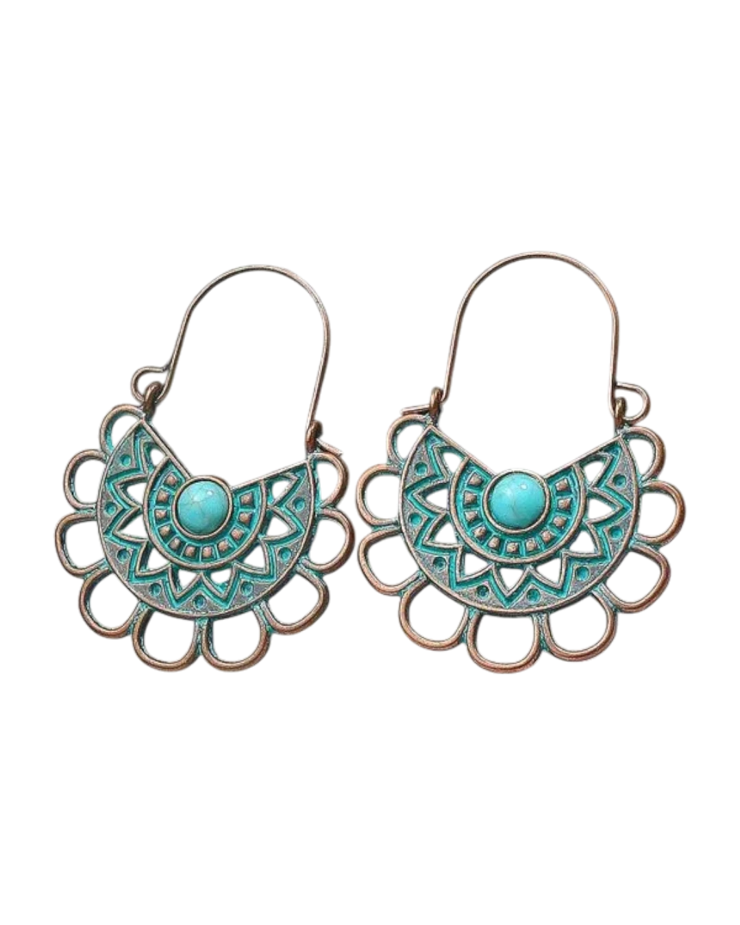 _an.20985 Σκουλαρίκια μπρονζέ ethnic boho - Image 1