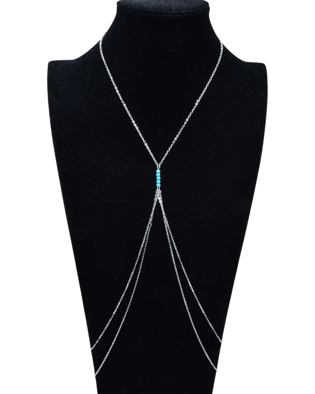 _an.21024 Αλυσίδα σώματος με τυρκουάζ boho - Image 1