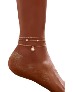 Αλυσίδα ποδιού τριπλή ethnic boho