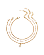 Αλυσίδα ποδιού τριπλή ethnic boho - Image 2