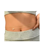 Αλυσίδα σώματος διπλή με πέρλα boho - Image 2