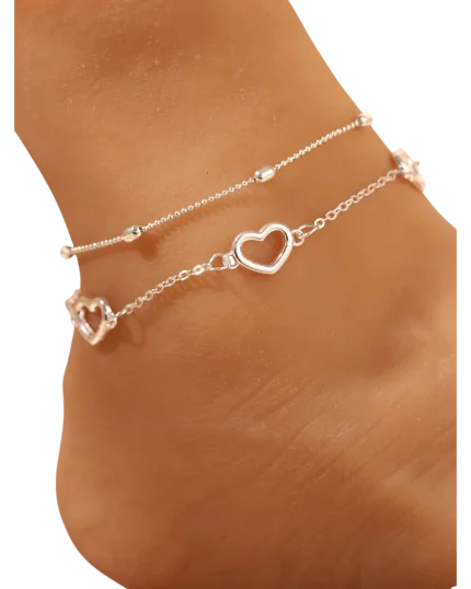 Βραχιόλι-αλυσίδα ποδιού διπλή boho
