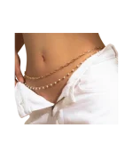 Αλυσίδα μέσης διπλή με περλίτσες boho - Image 3