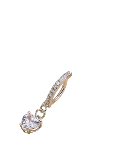 Σκουλαρίκι αφαλού “καρδιά” με στράς