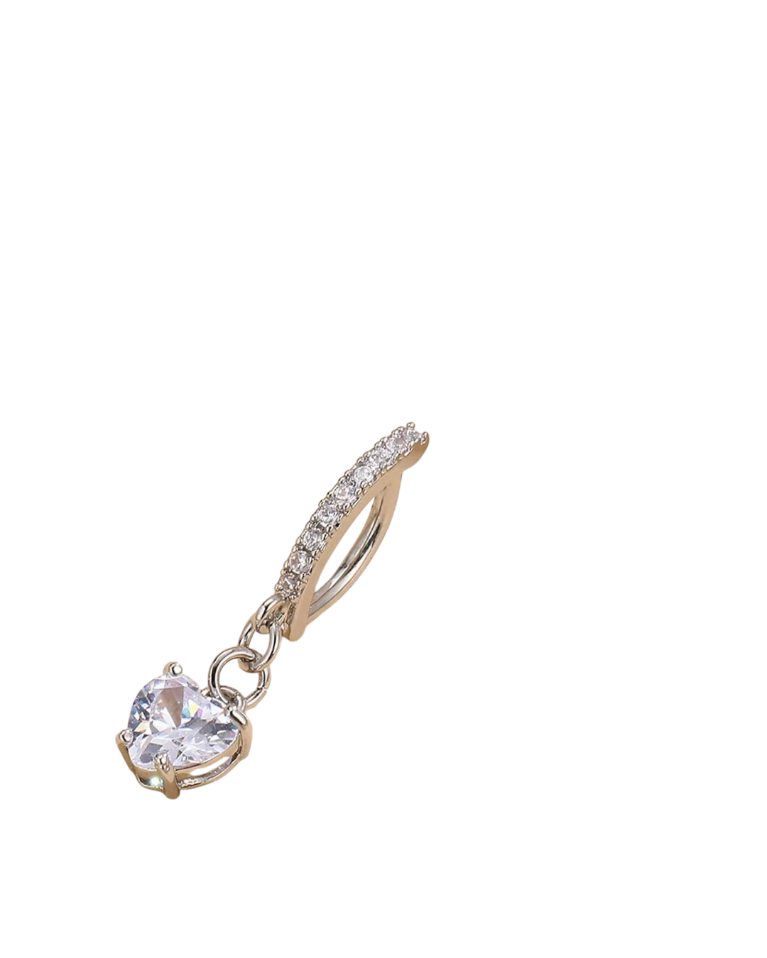 an.21043 Σκουλαρίκι αφαλού “καρδιά” με στράς - Image 1