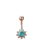 Σκουλαρίκι αφαλού με τυρκουάζ - Image 2