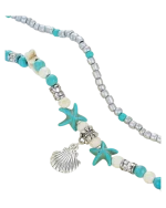 Βραχιόλι ποδιού διπλό ethnic boho