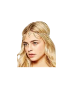 Αλυσίδα κεφαλιού με περλίτσες και στράς ethnic boho