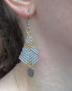 Σκουλαρίκια μακραμέ χειροποίητα “δένδρο”