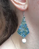 Σκουλαρίκια μακραμέ χειροποίητα “δένδρο” - Image 2