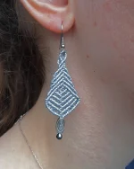 Σκουλαρίκια μακραμέ χειροποίητα “δένδρο” - Image 3