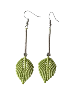 Σκουλαρίκια μακραμέ χειροποίητα “φύλλο” - Image 11