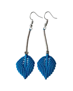 Σκουλαρίκια μακραμέ χειροποίητα “φύλλο” - Image 17