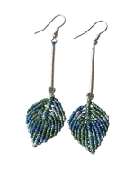 Σκουλαρίκια μακραμέ χειροποίητα “φύλλο” - Image 9