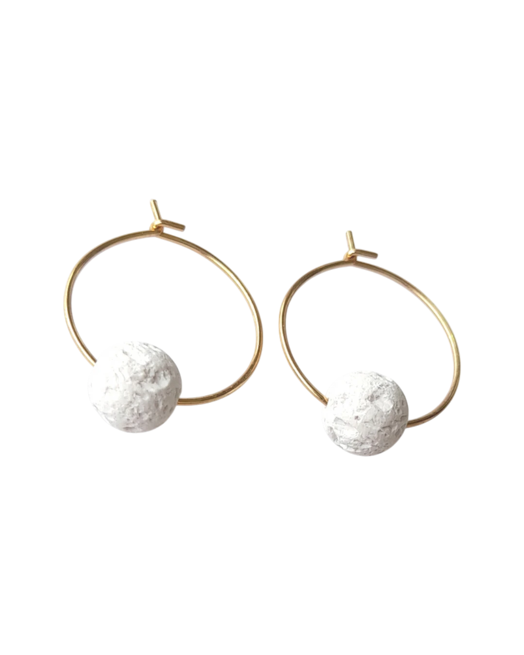 an.21124 Σκουλαρίκια χειροποίητα ατσάλινα κρικάκια μίνιμαλ - Image 1