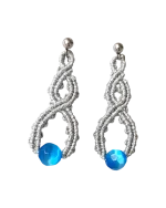 Σκουλαρίκια μακραμέ χειροποίητα