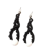 Σκουλαρίκια μακραμέ χειροποίητα - Image 3