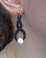 Σκουλαρίκια μακραμέ χειροποίητα - Image 4