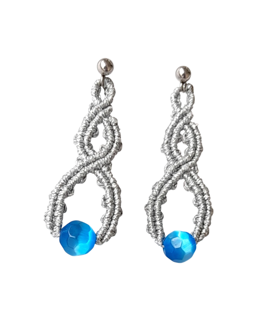 an.21126 Σκουλαρίκια μακραμέ χειροποίητα - Image 1