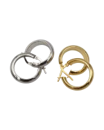 Σκουλαρίκια κρίκοι ασημένια και επιχρυσωμένα
