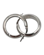 Σκουλαρίκια κρίκοι ασημένια και επιχρυσωμένα - Image 3