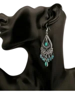 Σκουλαρίκια ethnic boho με κρύσταλλα - Image 2