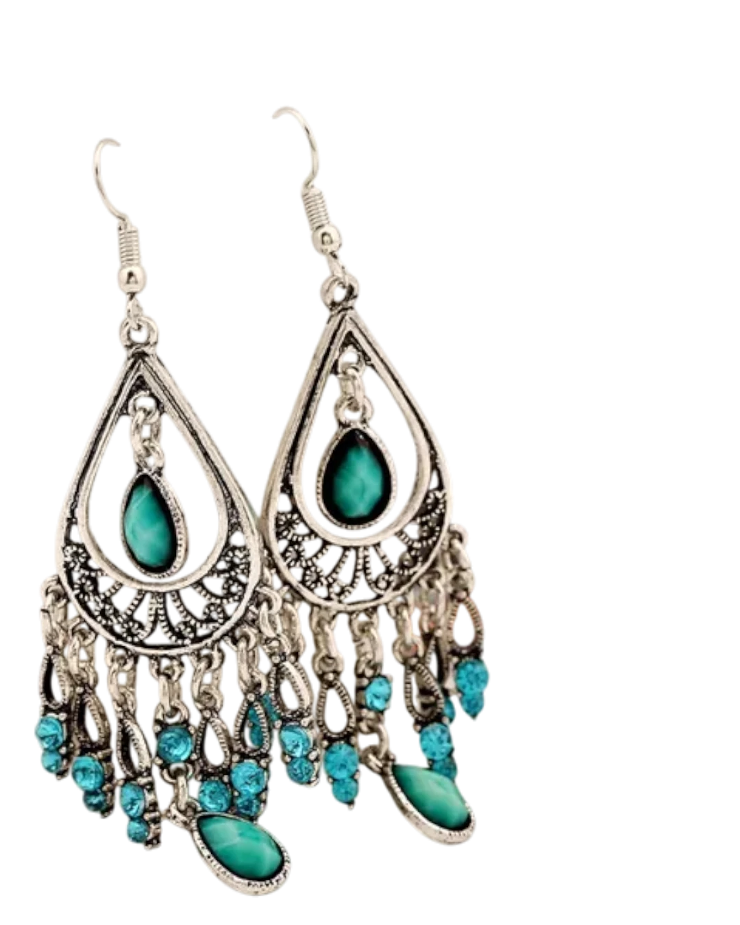 an.21224 Σκουλαρίκια ethnic boho με κρύσταλλα - Image 1