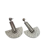 Σκουλαρίκια χειροποίητα επάργυρα ethnic African