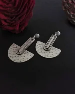 Σκουλαρίκια χειροποίητα επάργυρα ethnic African - Image 4