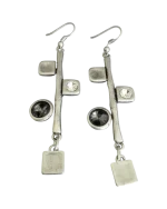 Σκουλαρίκια χειροποίητα επάργυρα με κρύσταλλα