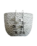 Σκουλαρίκια χειροποίητα επάργυρα με κρύσταλλα - Image 2