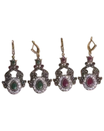 Σκουλαρίκια μπρονζέ Τούρκικου στύλ με κρύσταλλα - Image 2